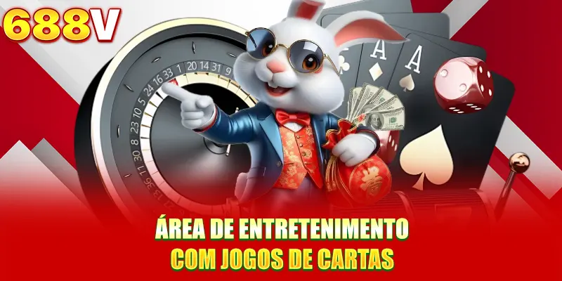 Área de entretenimento com jogos de cartas